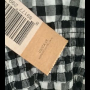 Black/white off shoulder dress